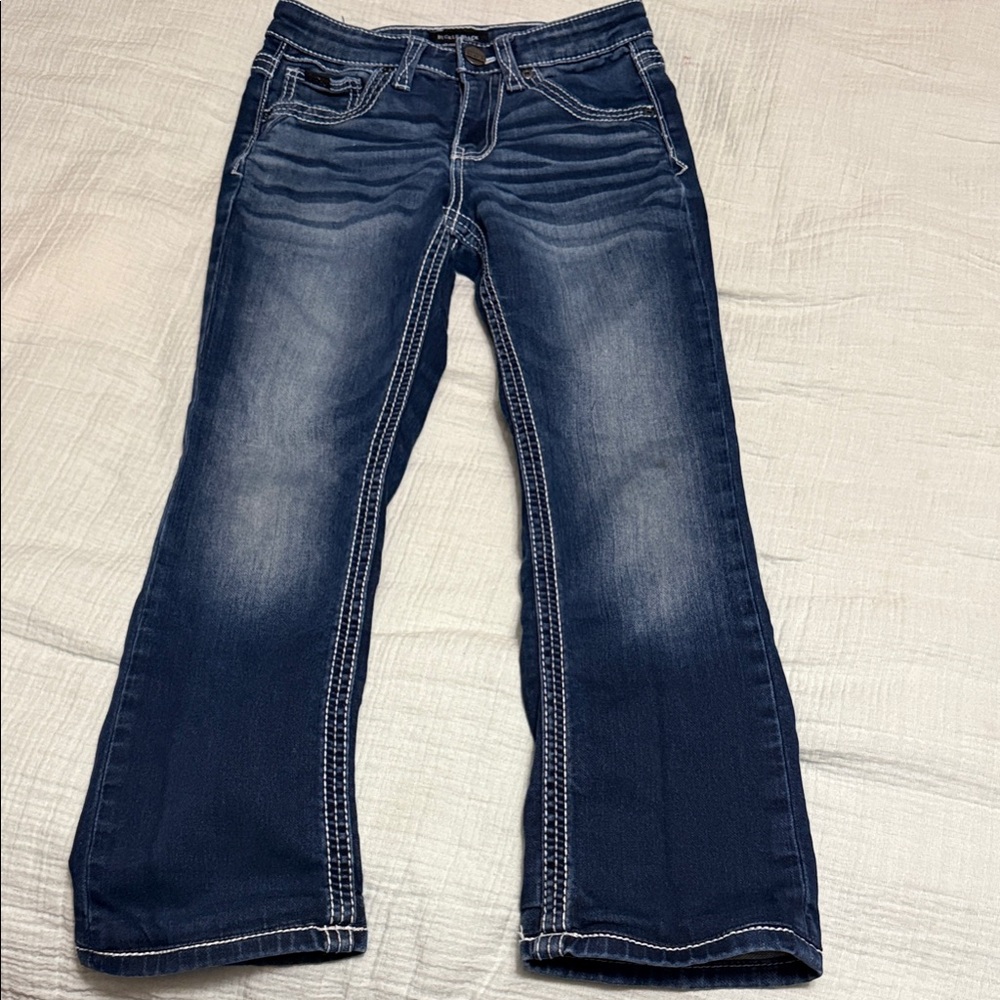Buckle Dark Blue Kids Jeans